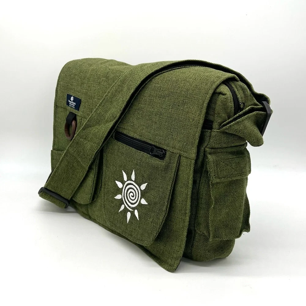 Multi pocket Cotton Laptop Messenger Laptop Bag